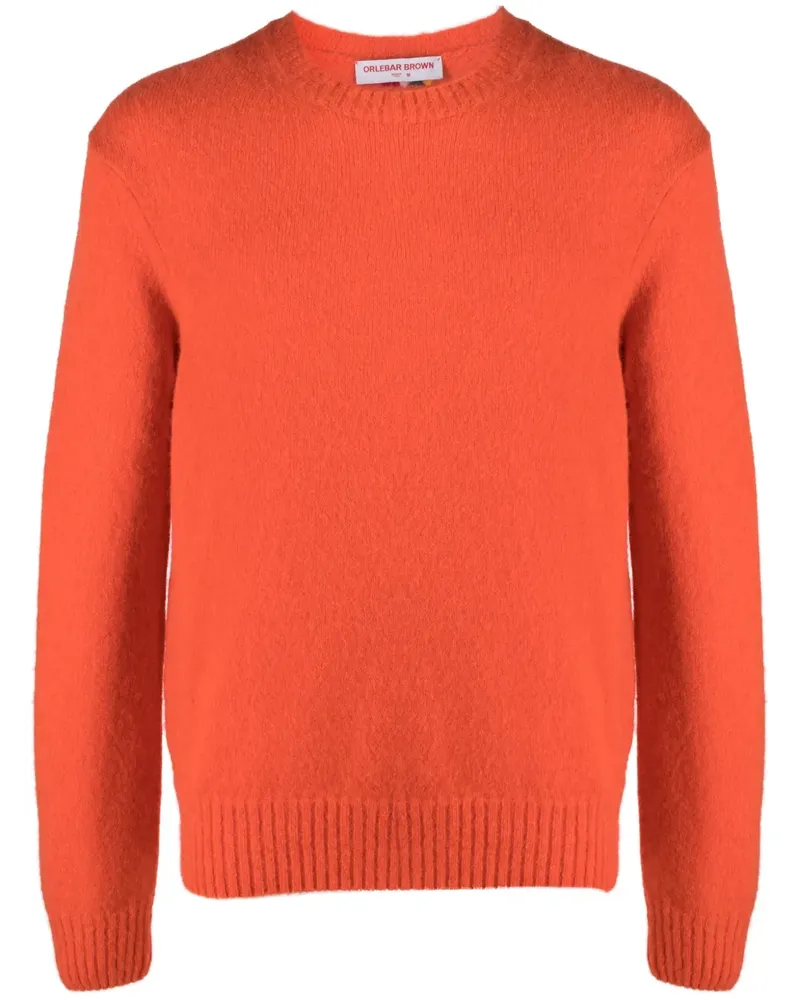Orlebar Brown Lorca Strickpullover mit Logo-Patch - Orange Orange