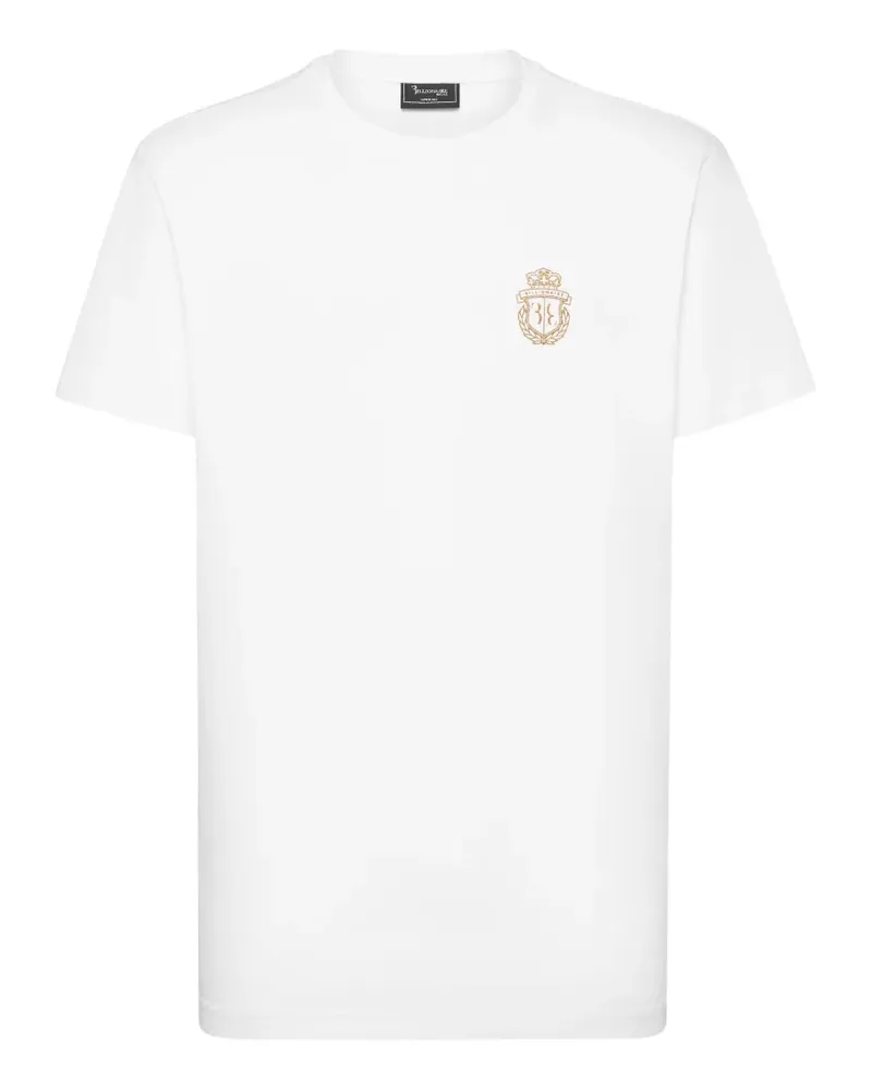 Billionaire Crest T-Shirt mit rundem Ausschnitt - Weiß Weiß