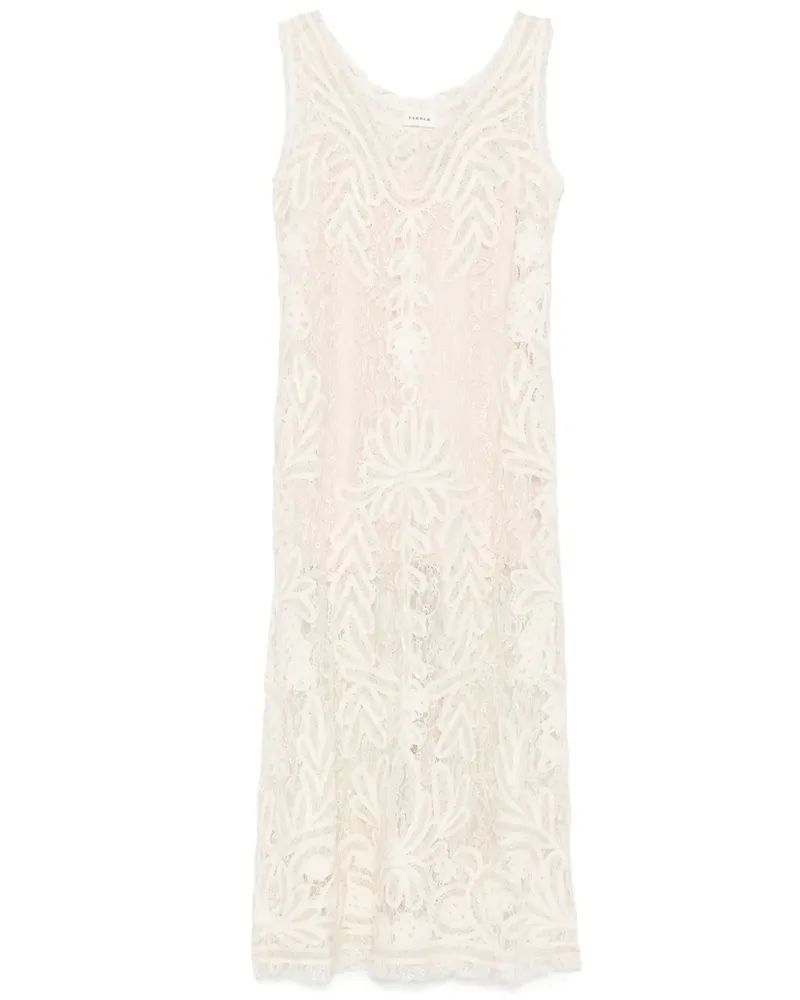 P.A.R.O.S.H. Maxikleid aus Spitze - Nude Nude