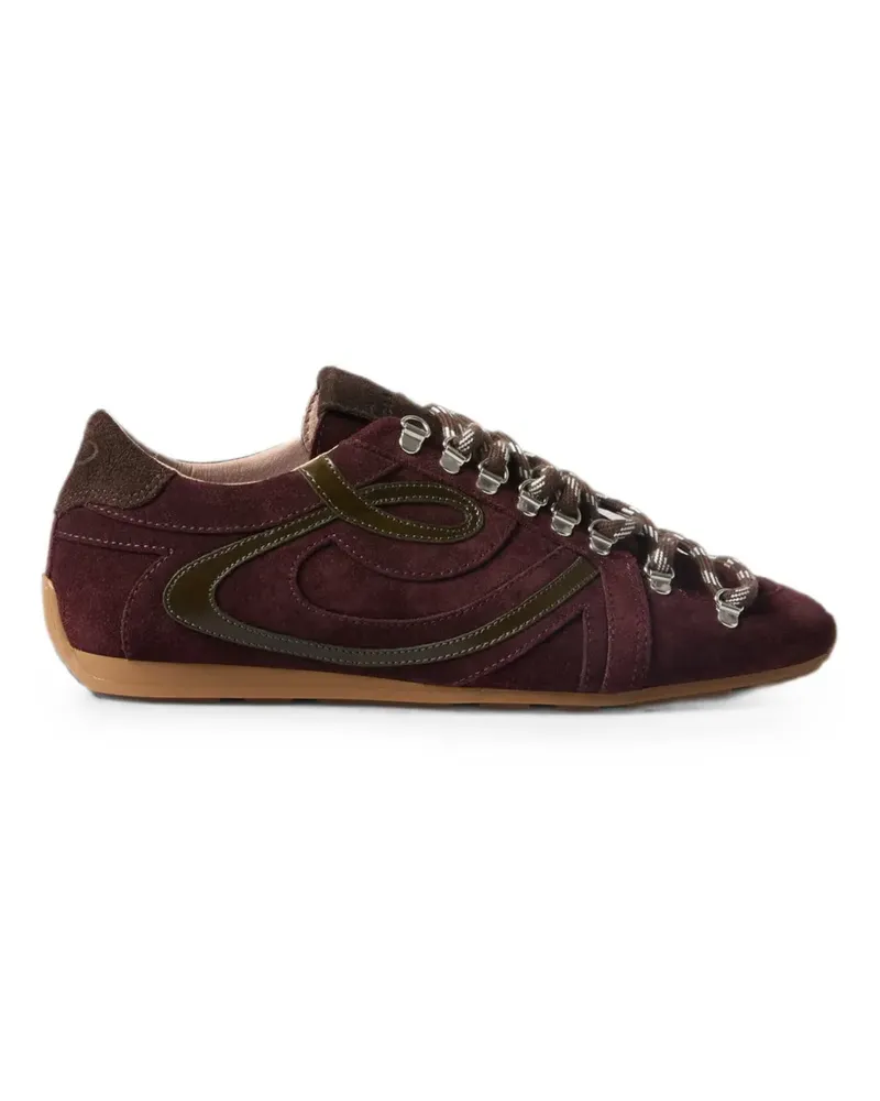 Claudie Pierlot burgundy suede Swing trainers - Violett Violett