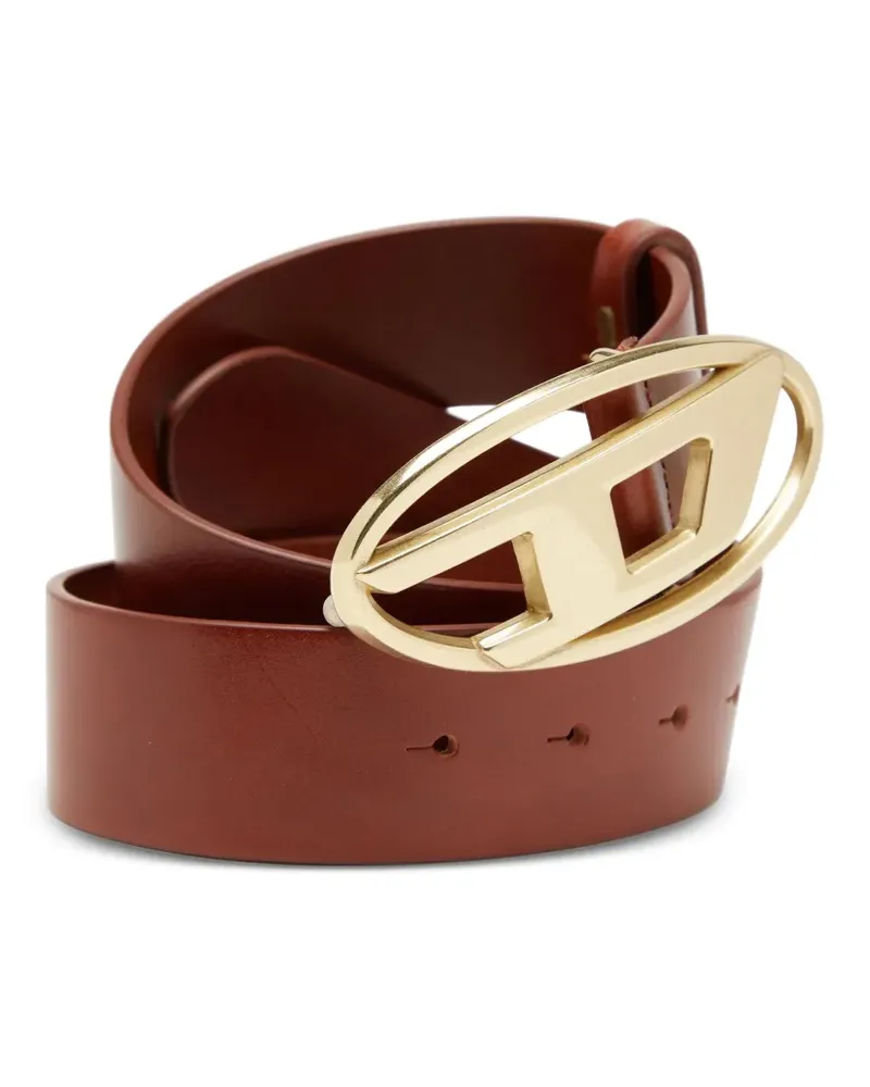 Diesel B-1dr Gürtel mit Logo-Schnalle - Braun Braun