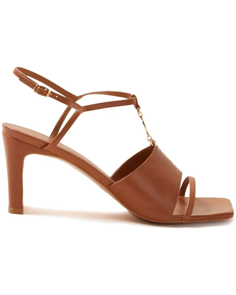 Claudie Pierlot Sandalen mit Logo-Anhänger 75mm Braun