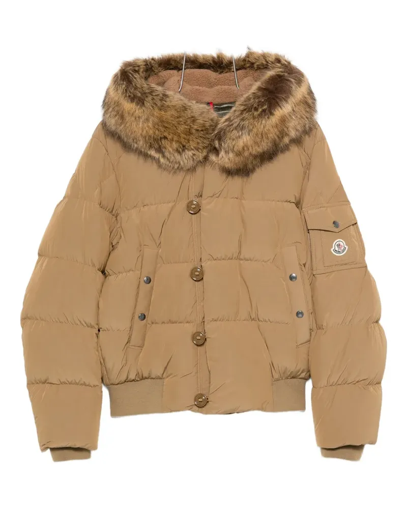 Moncler Luynes hooded down jacket - Nude Nude