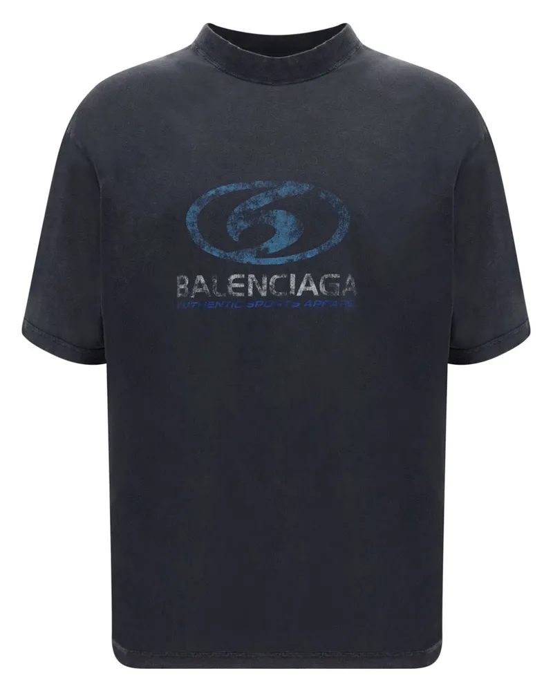 Balenciaga Surfer T-Shirt mit Logo-Print - Schwarz Schwarz