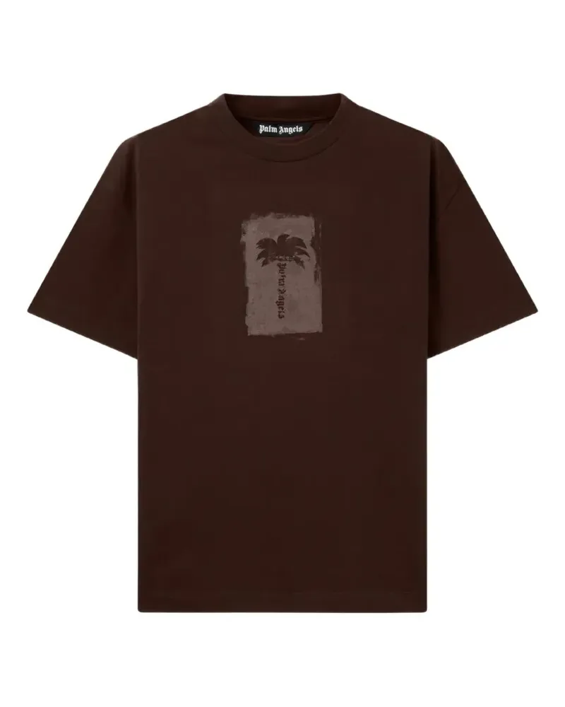 Palm Angels T-Shirt mit gebürstetem Effekt - Braun Braun