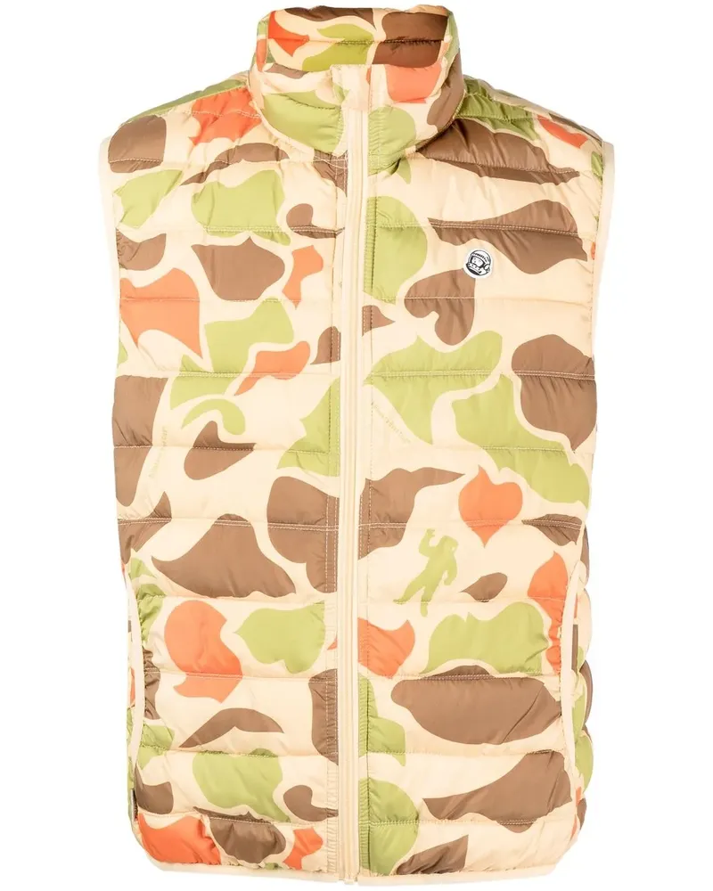 Billionaire Boys Club Gefütterte Weste mit Camouflagemuster - Gelb Gelb