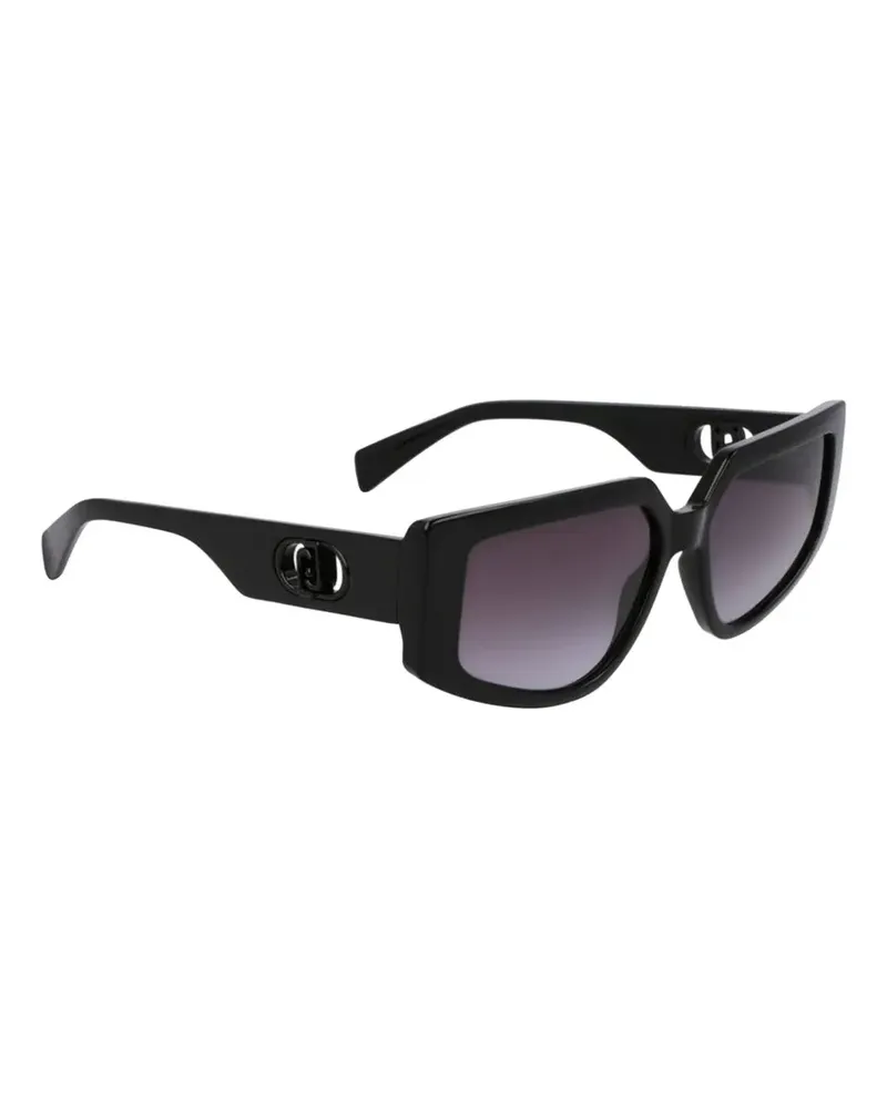 Liu Jo logo-plaque geometric-frame sunglasses - Schwarz Schwarz