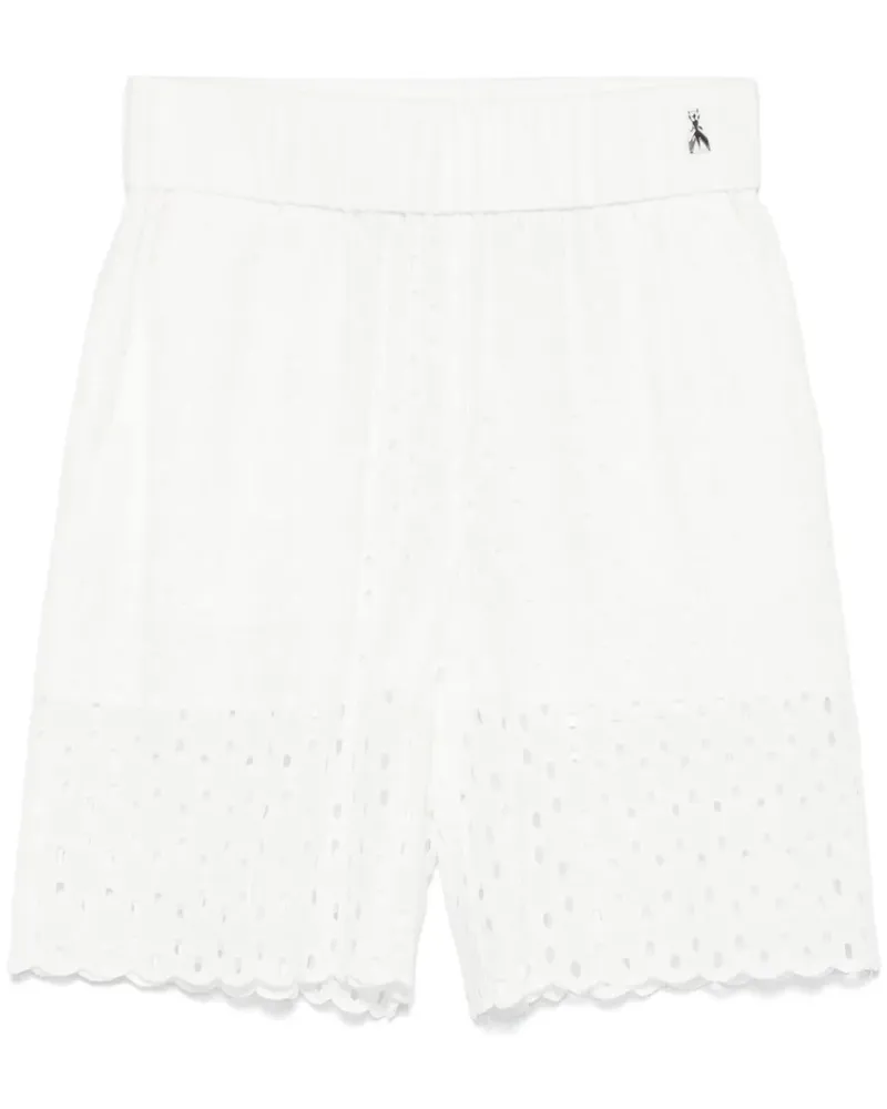 Patrizia Pepe Shorts mit Lochstickerei - Weiß Weiß