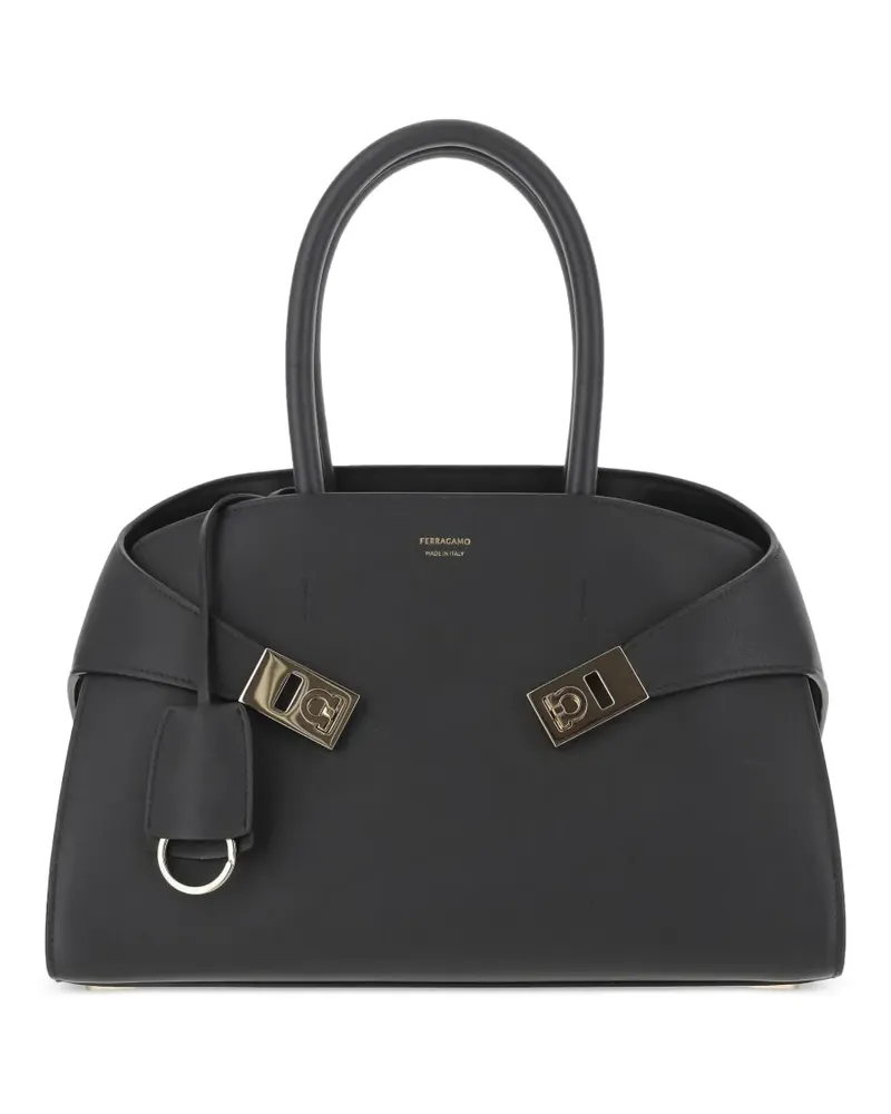 Ferragamo Mittelgroßer Hug Shopper - Schwarz Schwarz