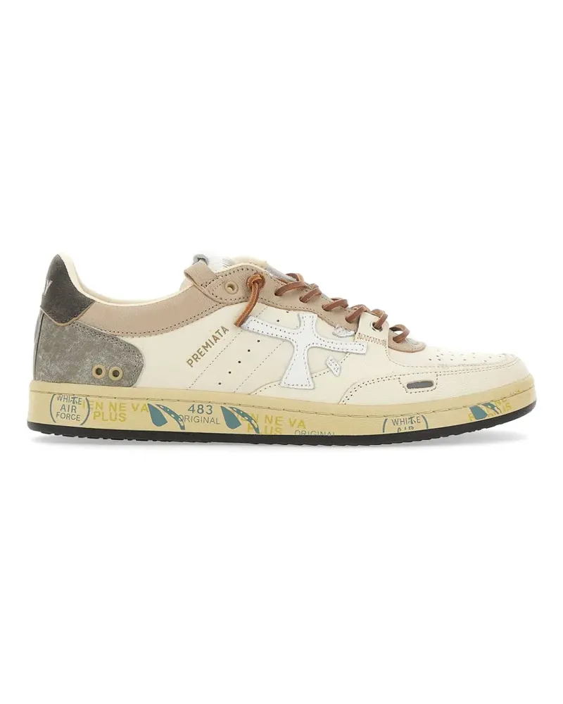 Premiata Bskt leather sneakers - Nude Nude