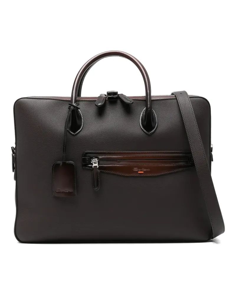 Santoni Laptoptaschen mit Reißverschluss - Braun Braun