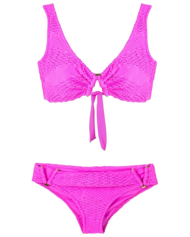 Amir Slama Bikini mit Cut-Out - Rosa Rosa