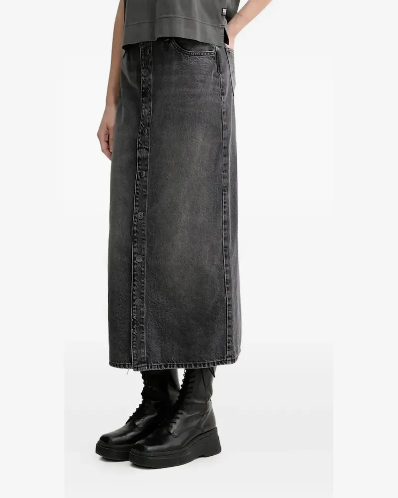 G-STAR RAW Geknöpfter Minirock aus Denim - Grau Grau
