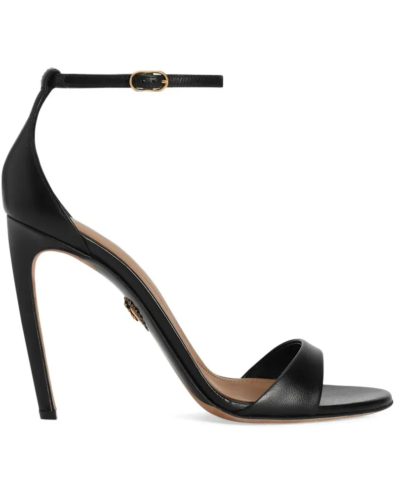 Dolce & Gabbana Sandalen aus Leder 105mm - Schwarz Schwarz