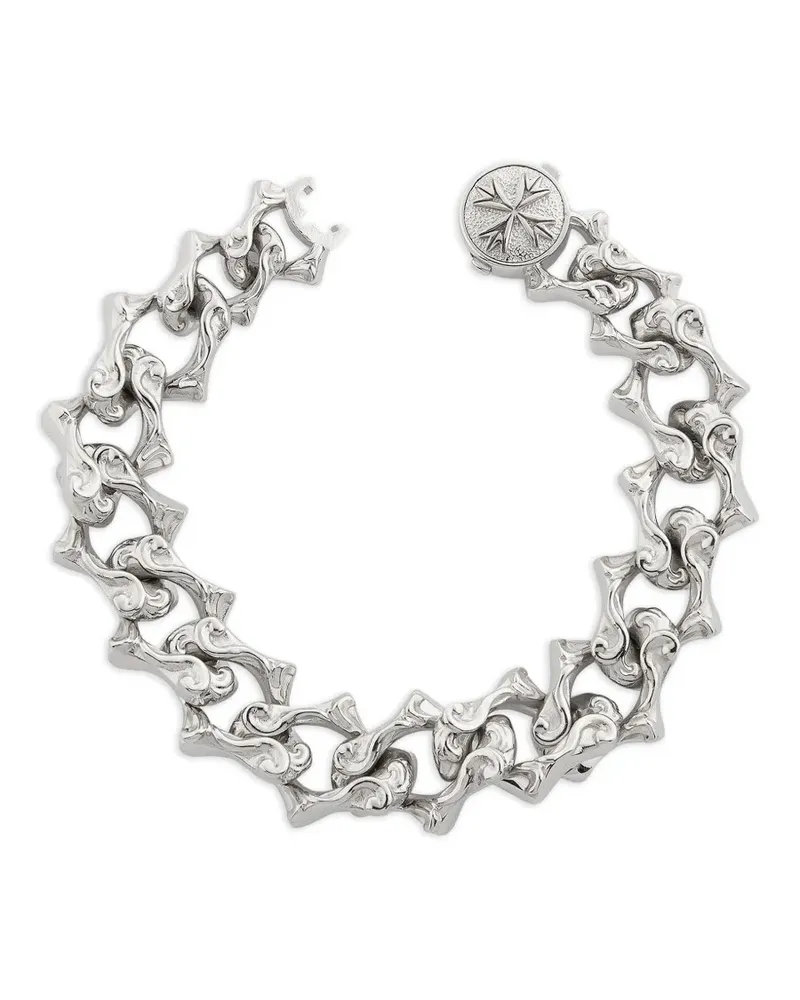 Emanuele Bicocchi Arabesque Sharp chain bracelet - Silber Silber