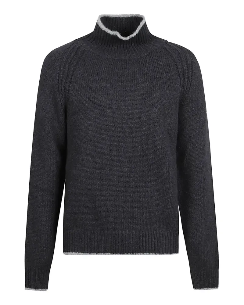 Moncler ribbed-knit turtleneck sweater - Grau Grau