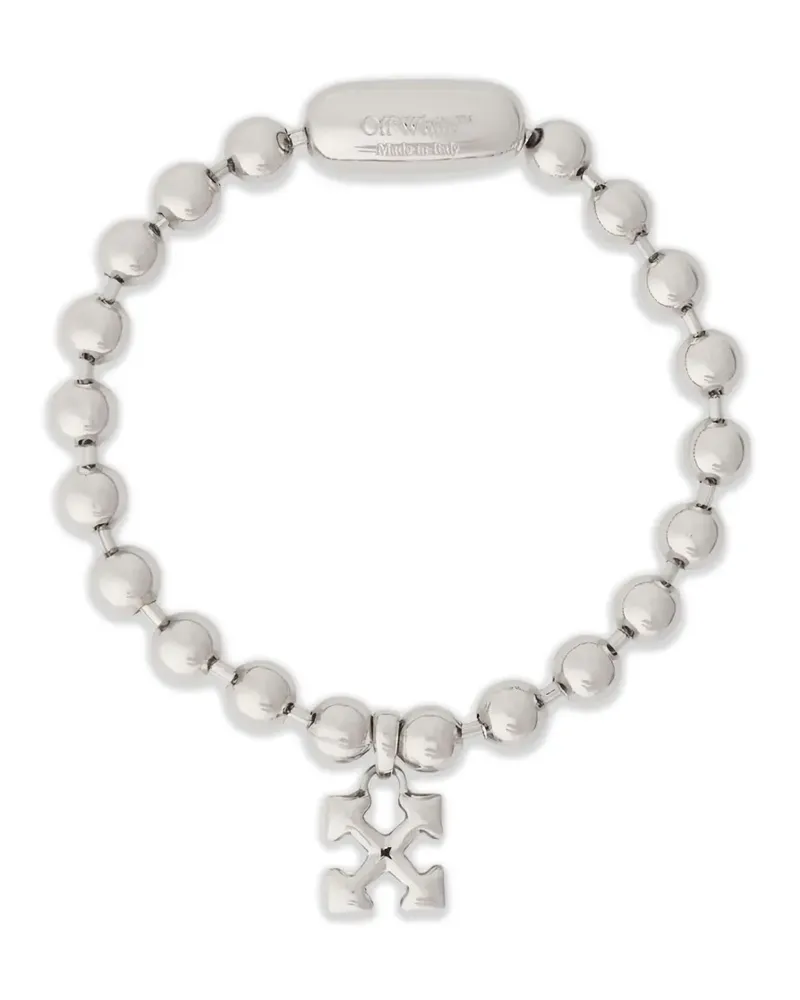 OFF-WHITE Arrow Kugelkettenarmband - Silber Silber