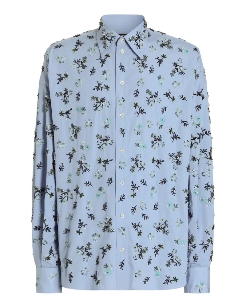 Dolce & Gabbana Hemd mit Logo-Stickerei - Blau Blau