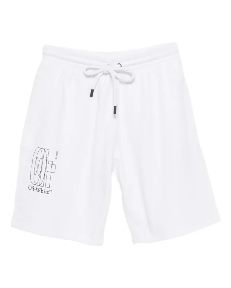 OFF-WHITE Arrows-print drawstring shorts - Weiß Weiß