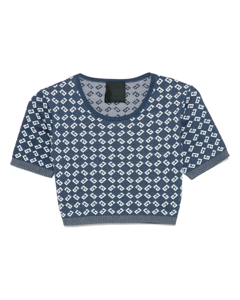 Givenchy Cropped-Top aus Monogramm-72er-Jacquard - Blau Blau