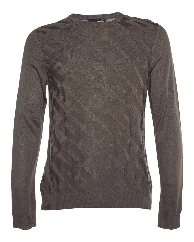 Moschino Love pattern sweater - Braun Braun