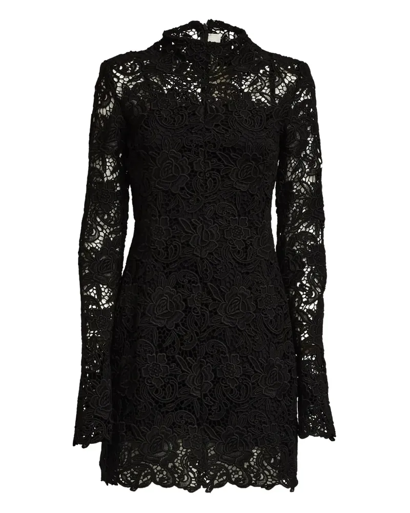 SPORTMAX lace long-sleeve mini dress - Schwarz Schwarz