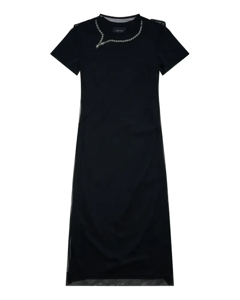 Simone Rocha pearl-embellished layered dress - Schwarz Schwarz