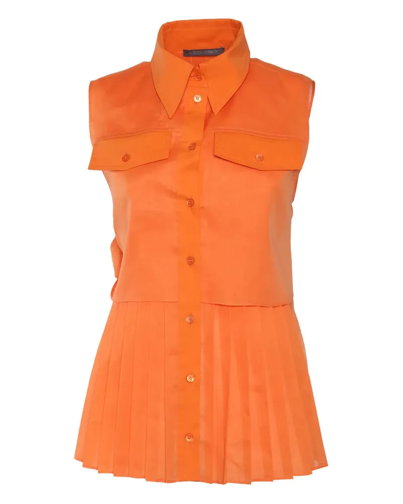 Alberta Ferretti Oberteil mit Schleife - Orange Orange