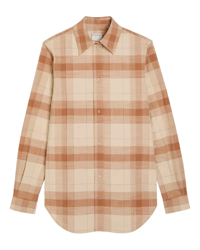 Calvin Klein Scarlett checked cotton shirt - Nude Nude