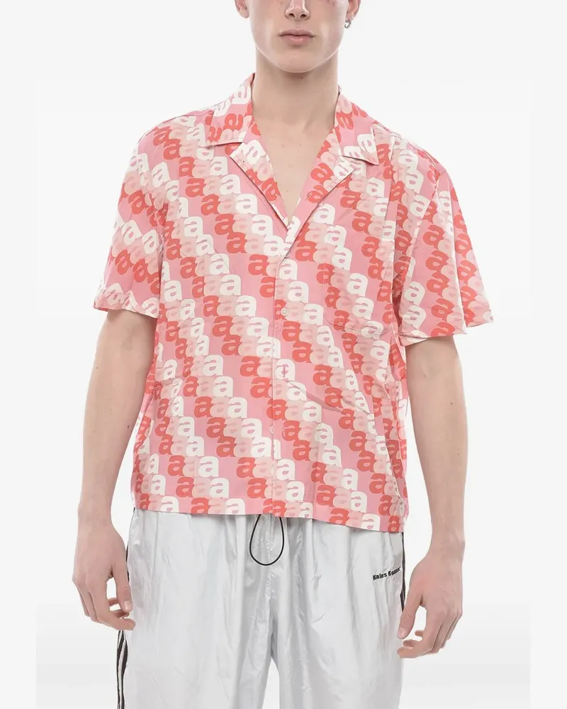AWAKE NY logo-detail short-sleeve shirt - Rosa Rosa