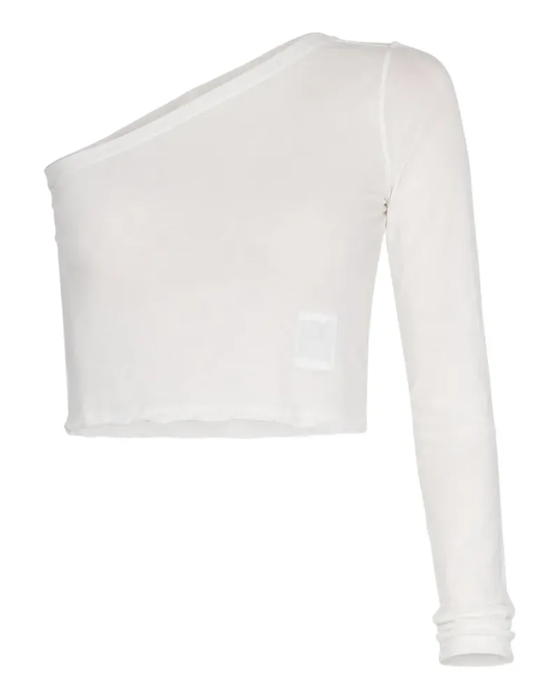 DRKSHDW by Rick Owens Ziggy T one-shoulder cropped top - Weiß Weiß