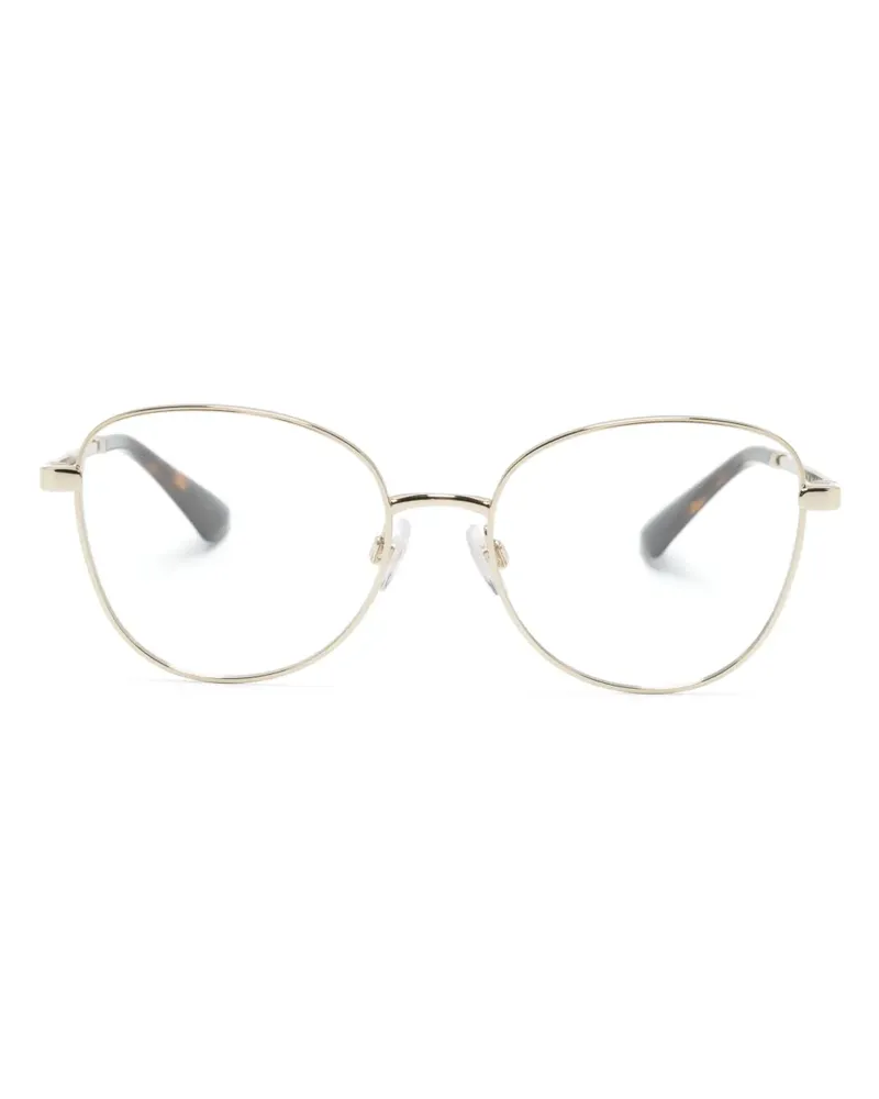 Dolce & Gabbana Cat-Eye-Brille mit Logo-Gravur - Gold Gold