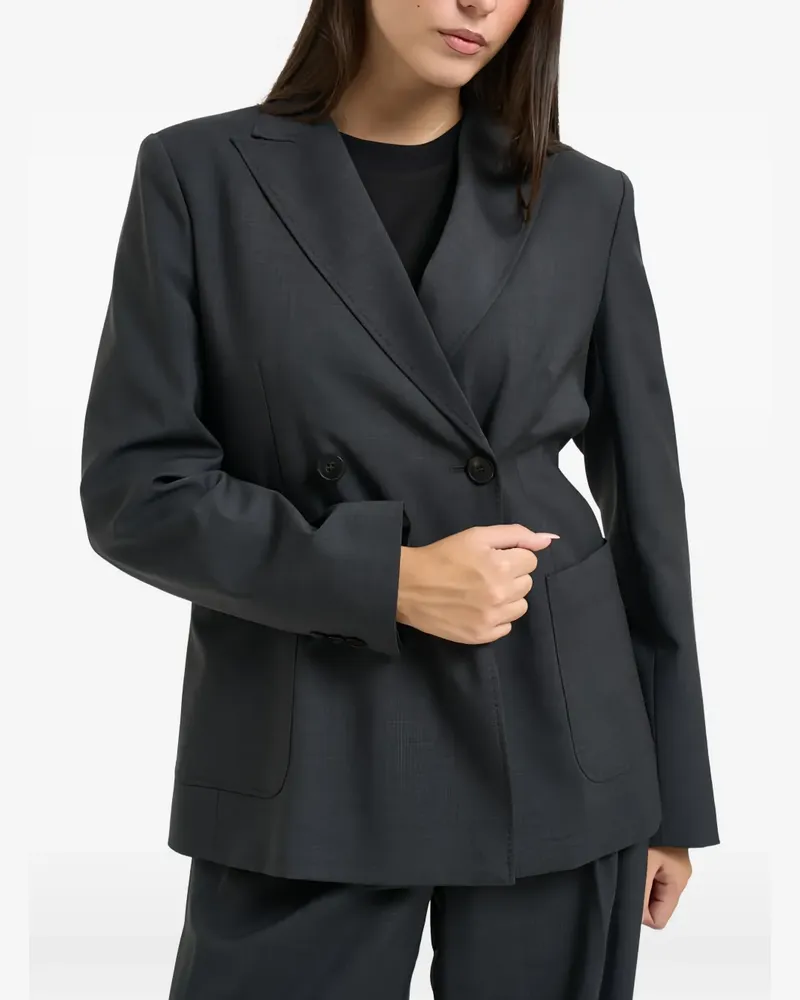 Max Mara double-breasted peak-lapels blazer - Grau Grau