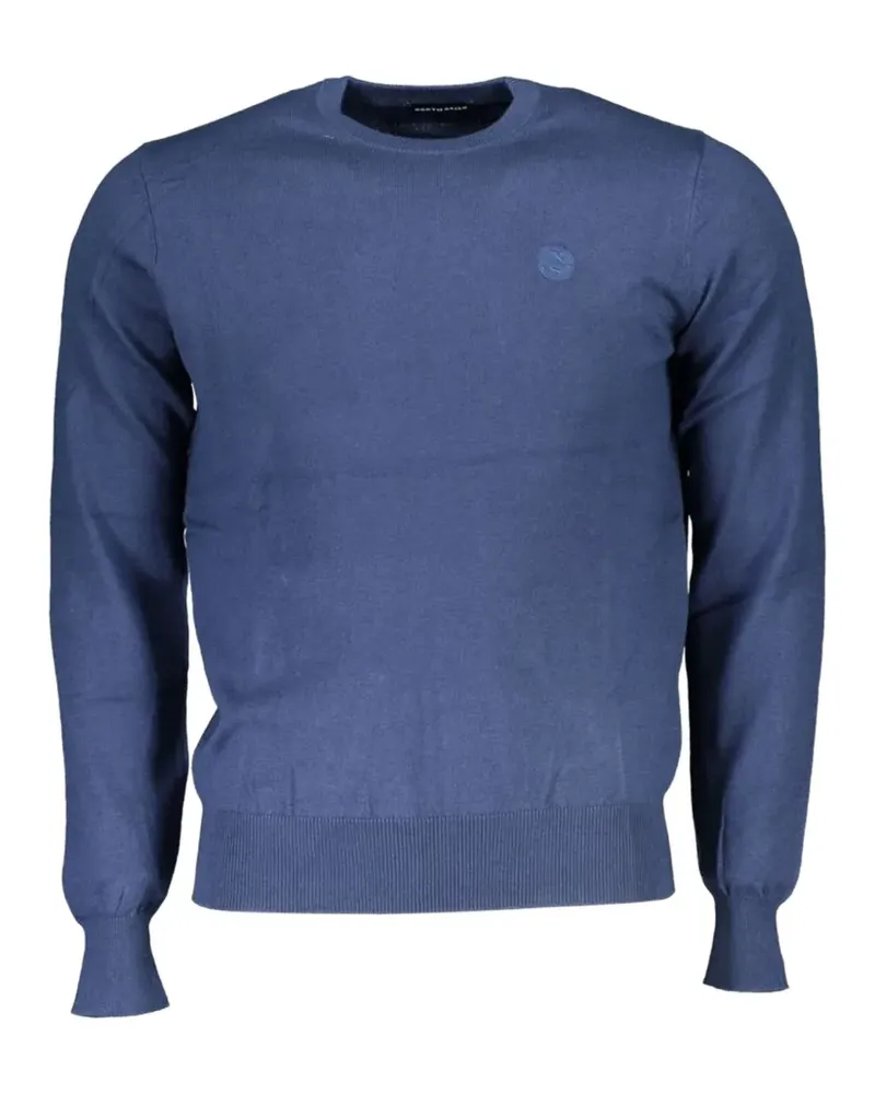 North Sails logo-patch crew-neck sweater - Blau Blau