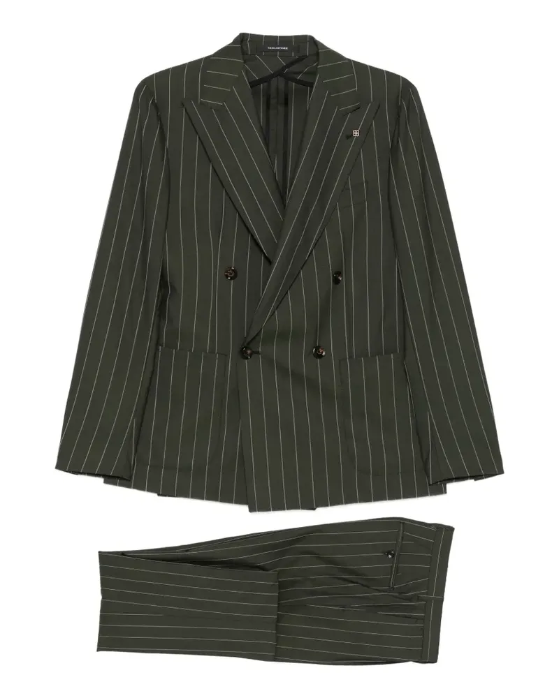 Tagliatore Doppelreihiger Anzug mit Nadelstreifen - Grün Grün