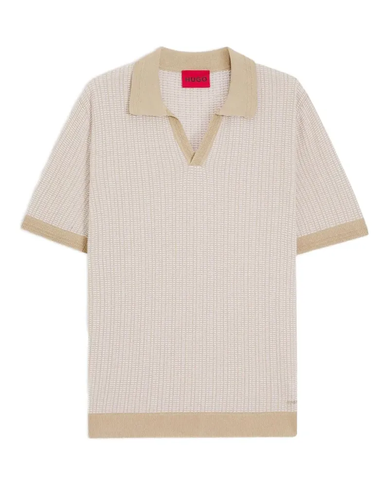 HUGO BOSS textured short-sleeve T-shirt - Nude Nude