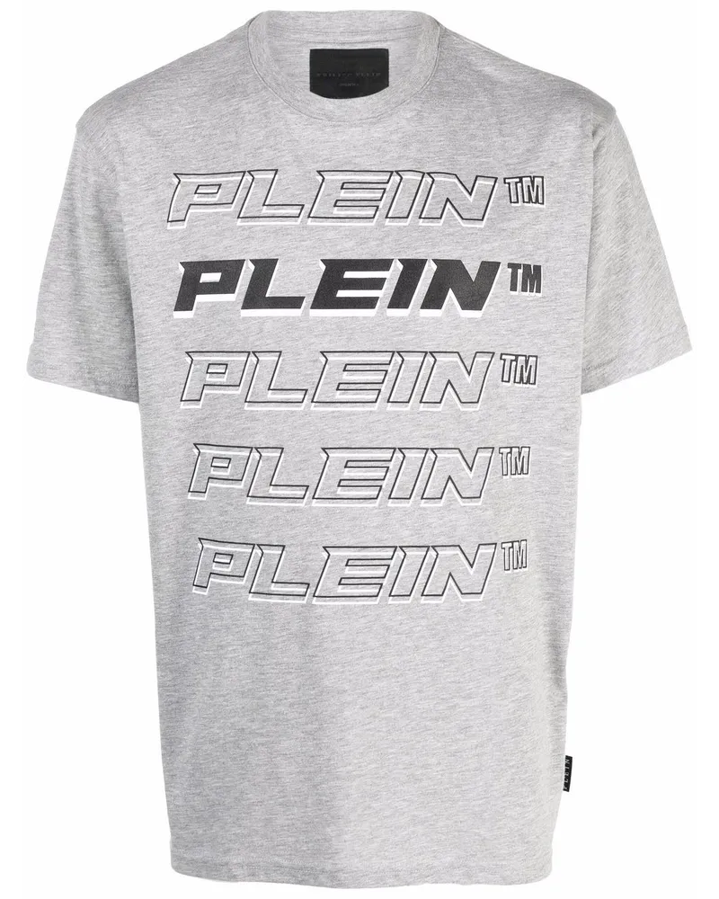 Philipp Plein Plein T-Shirt mit Logos - Grau Grau