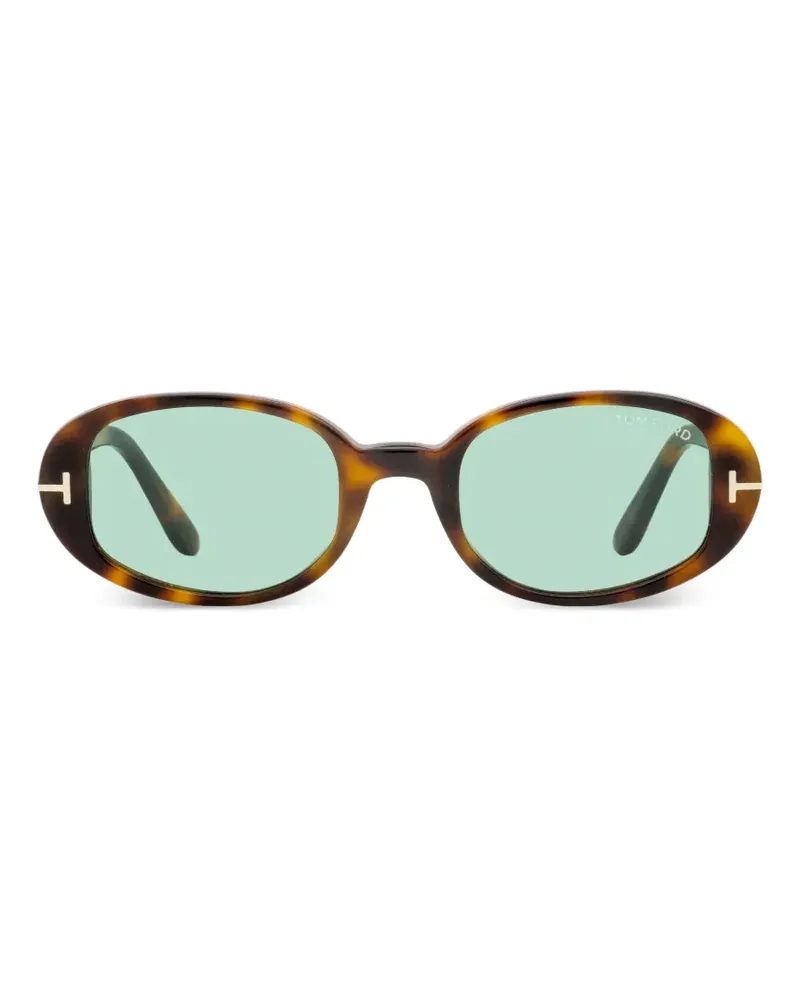 Tom Ford Iggy Sonnenbrille mit ovalem Gestell - Braun Braun