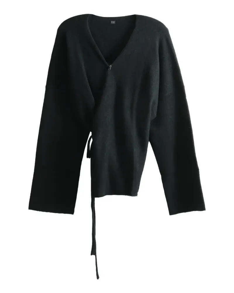 Taiga Takahashi Samue Cardigan im Wickelstil - Schwarz Schwarz