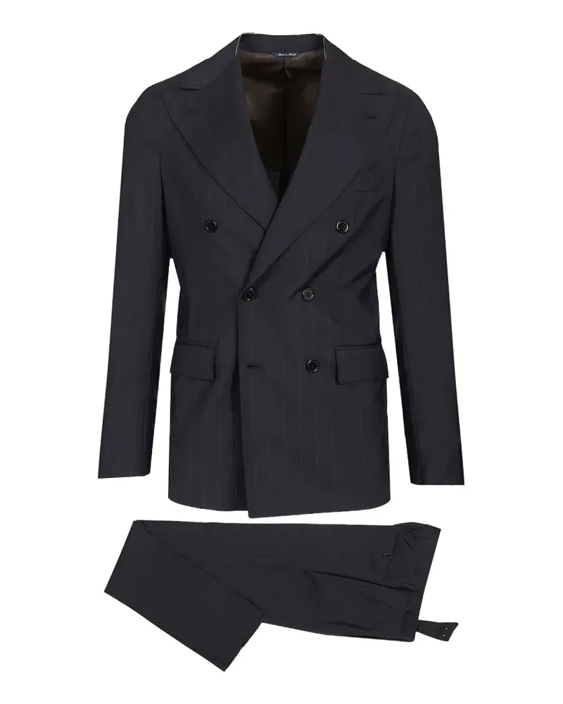 Al Duca D’Aosta 1902 pinstripe double-breasted suit - Blau Blau