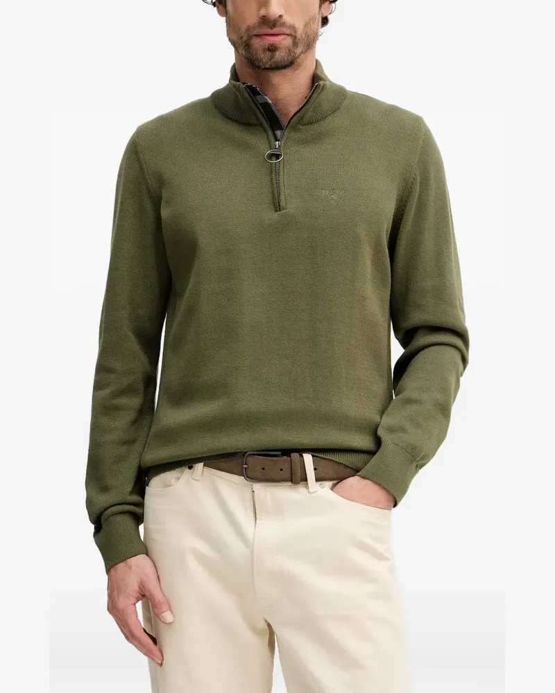 Barbour Pullover mit Reißverschluss - Grün Grün