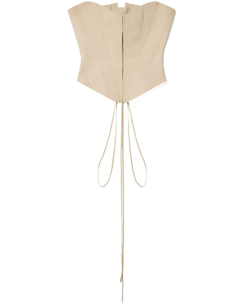 Stella McCartney Schulterfreie Corsage mit Einsätzen - Nude Nude