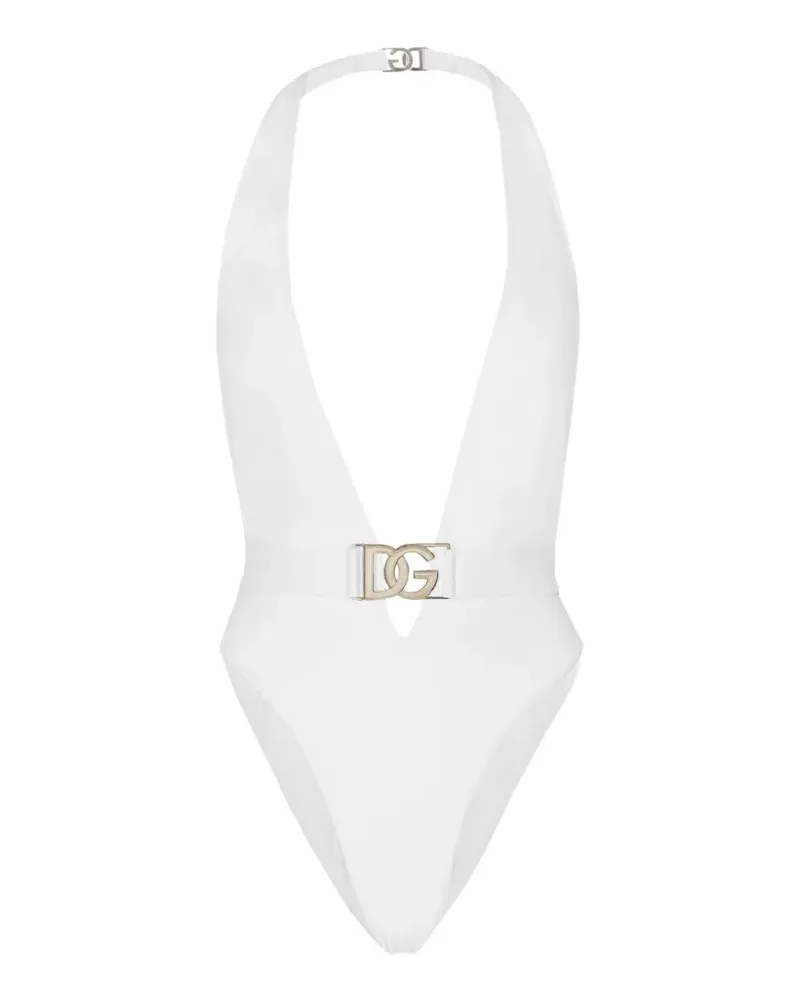 Dolce & Gabbana Badeanzug mit tiefem Ausschnitt - Weiß Weiß