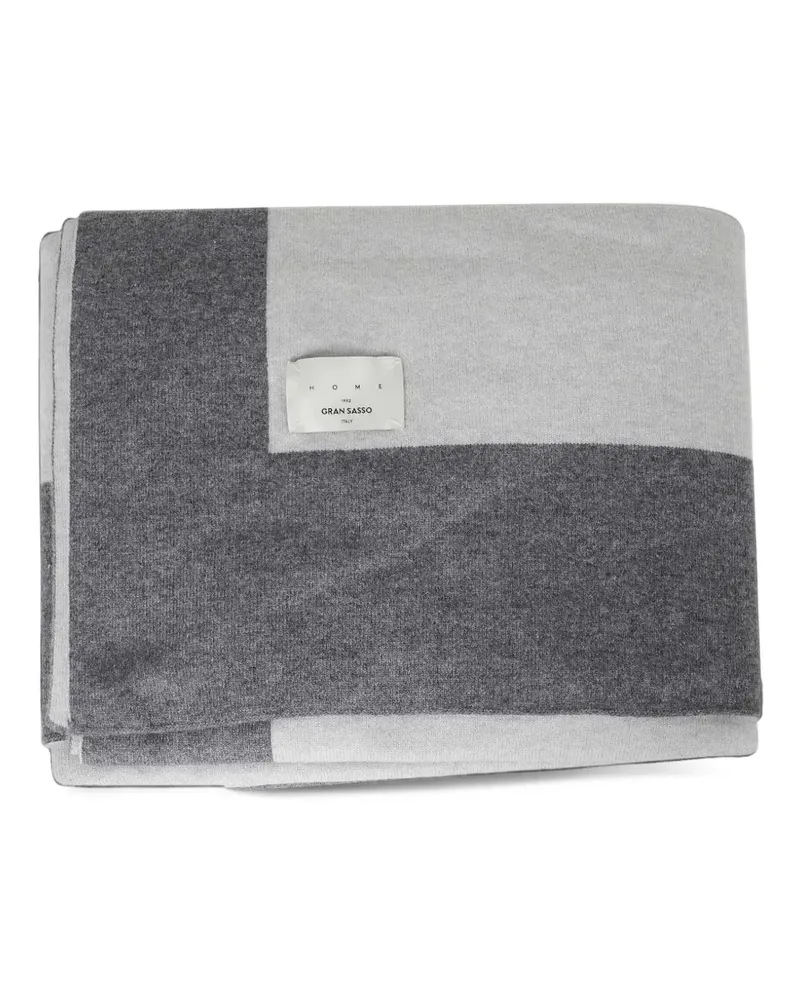 Gran Sasso plaid cashmere blanket - Grau Grau