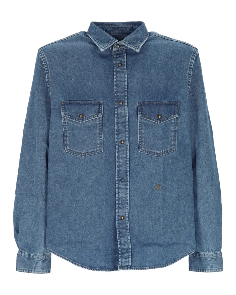 Jacob Cohën Hemd mit aufgestickter Tasche - Blau Blau