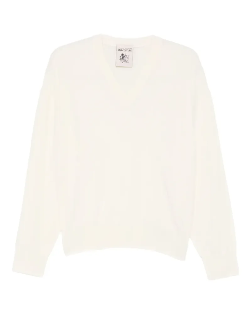 Semicouture Ombeline V-neck sweater - Nude Nude