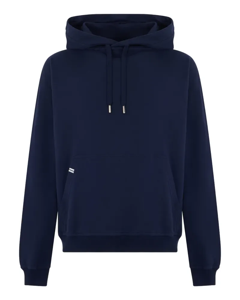 Fedeli logo-patch drawstring hoodie - Blau Blau