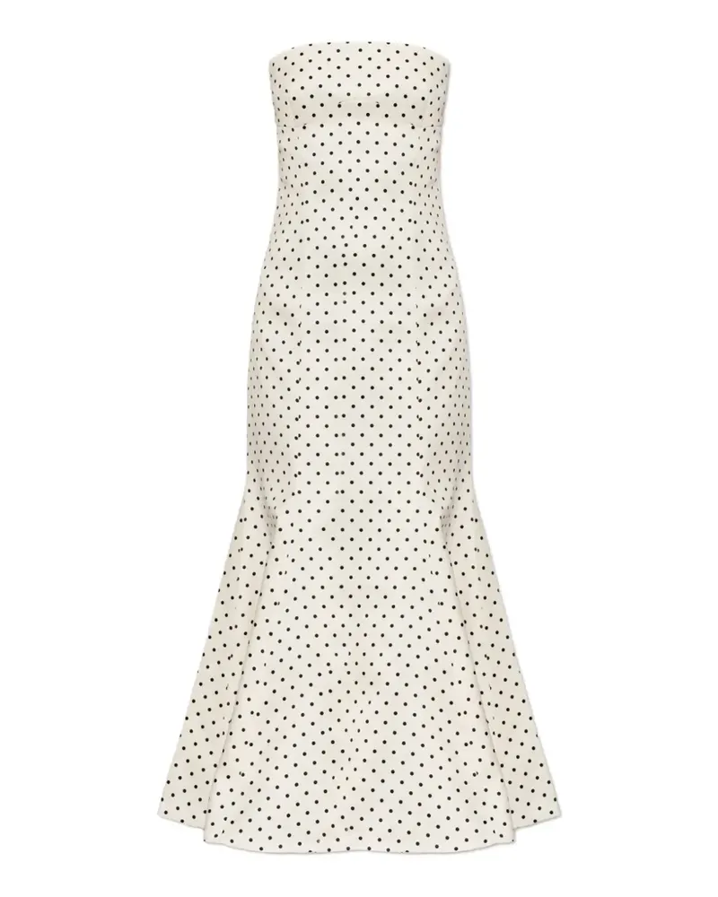 ROTATE Birger Christensen Gepunktetes Minikleid - Nude Nude