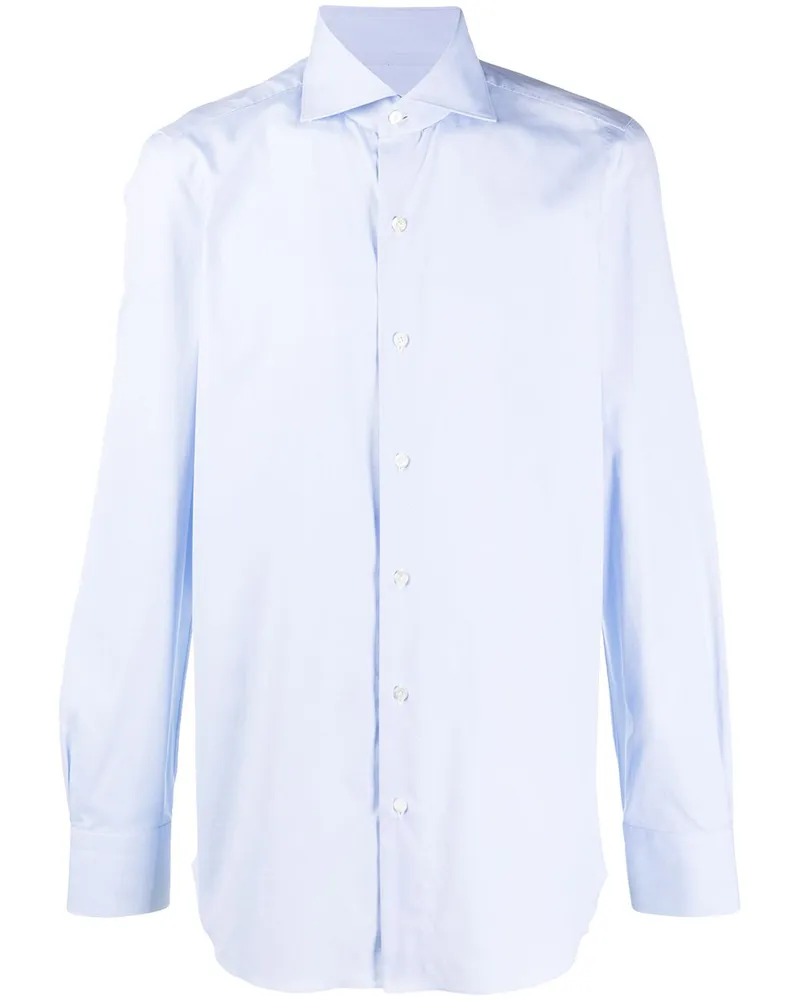 Finamore 1925 Popeline-Hemd - Blau Blau