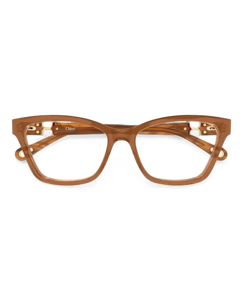 Chloé Brille mit geometrischem Gestell - Braun Braun